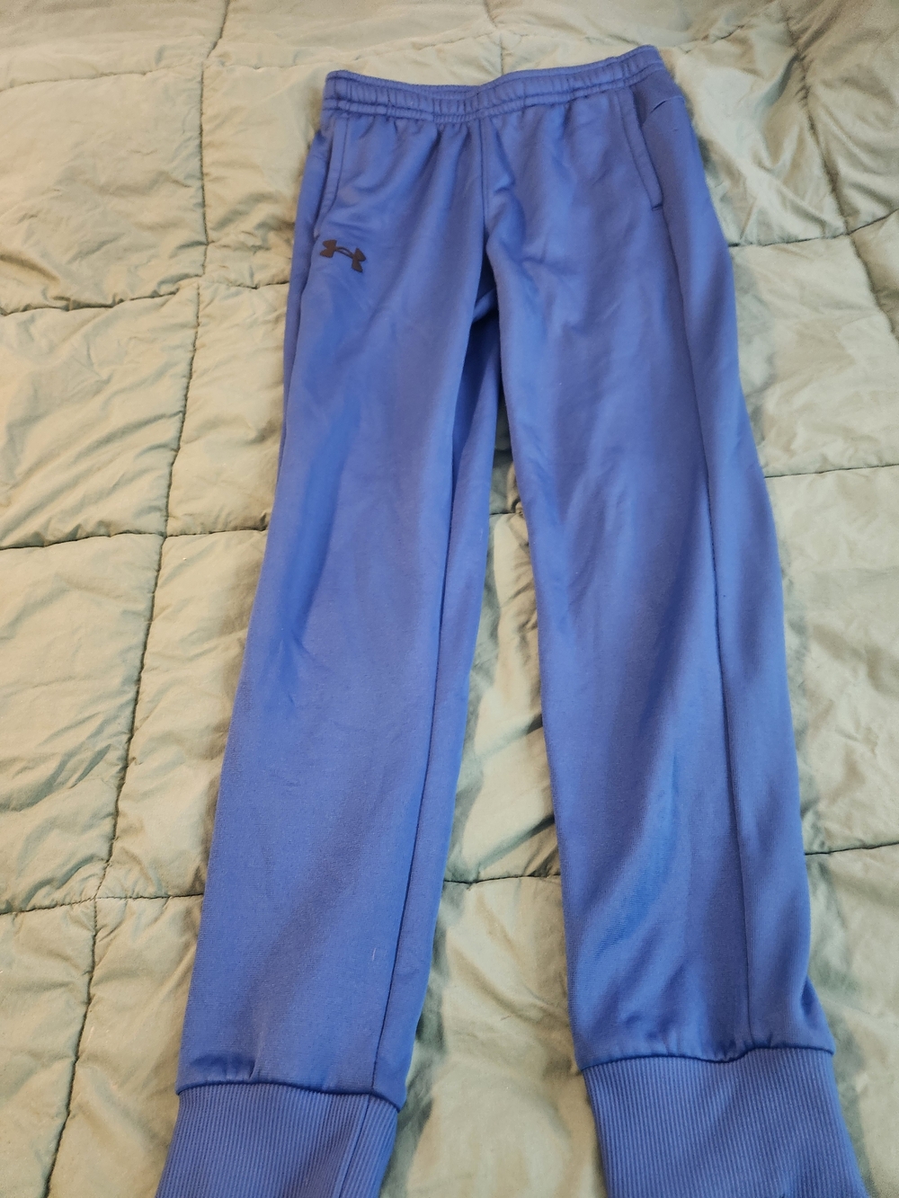 Under Armour Kids Blue Pullover Joggers with Logo